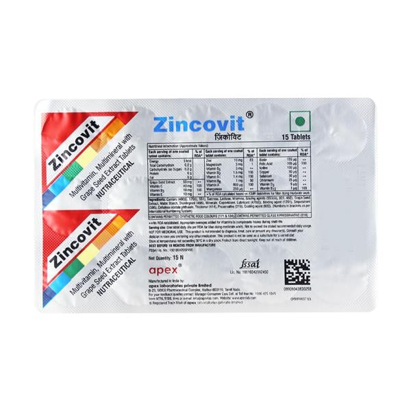 Zincovit Tablet 15'S