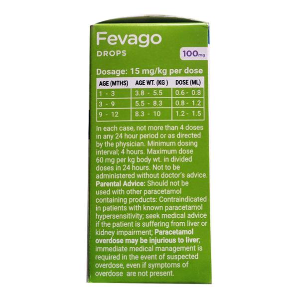 Fevago 100mg Peppermint Flavour  Drops 15ml