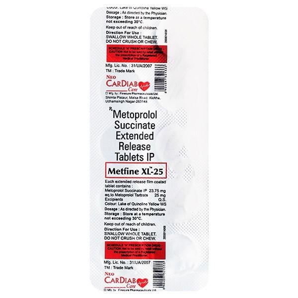 METFINE XL 25 Tablet 10's