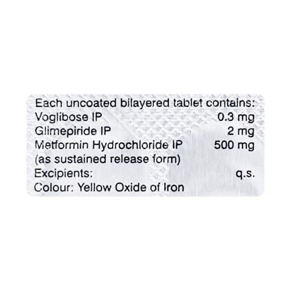 Glycomet Trio 2/0.3mg Tablet 10'S