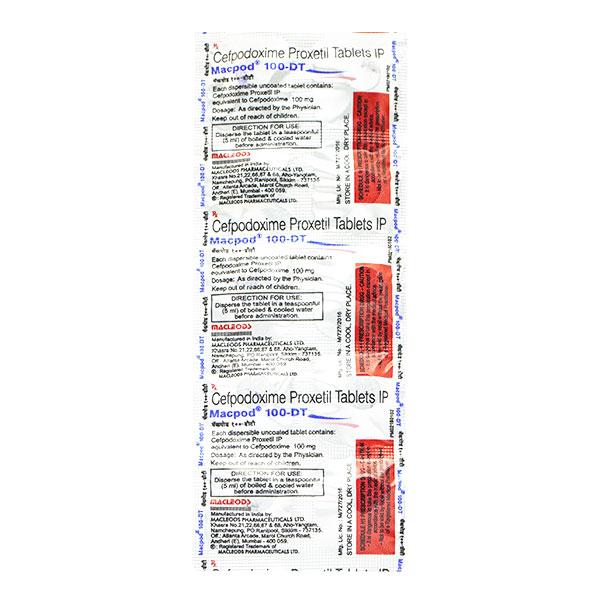 Macpod DT 100mg Tablet 10'S