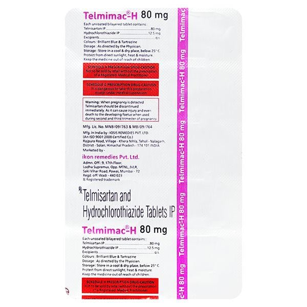TELMIMAC H 80 Tablet 10's