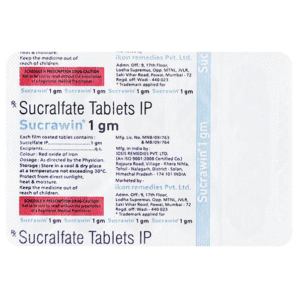 SUCRAWIN 1gm Tablet 10's