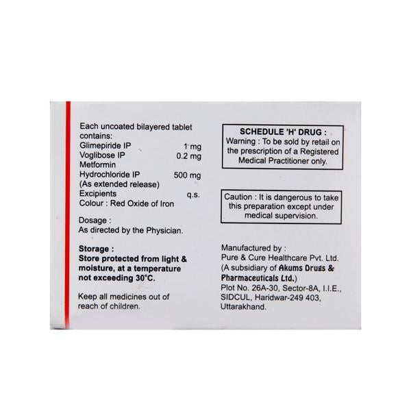 Laformin GV 1/500/0.2mg Tablet 10'S