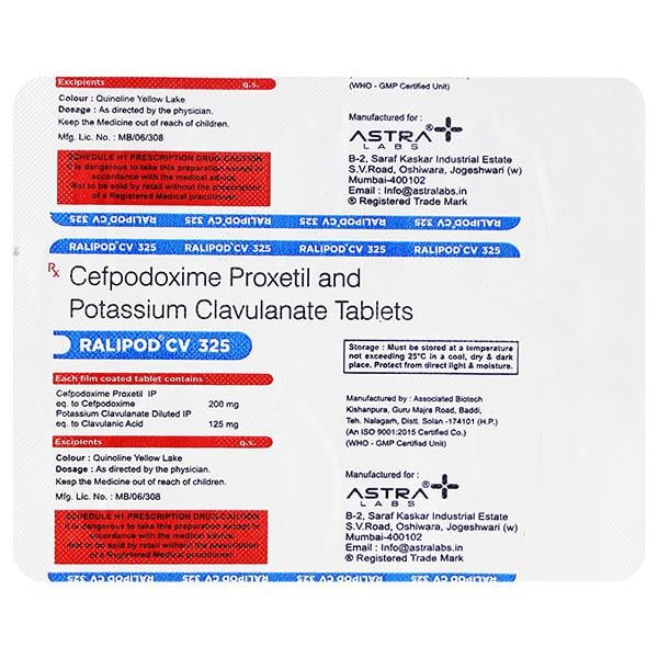 RALIPOD CV 325 Tablet 6's