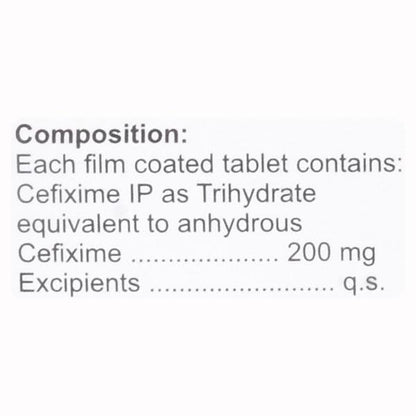 CEFSTRIP 200 Tablet 10's