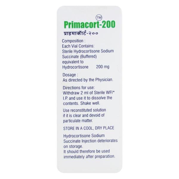 Primacort 200mg Injection 1's