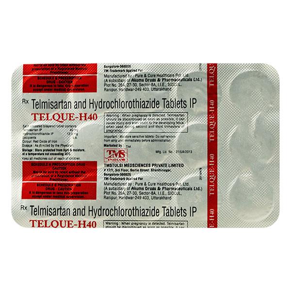 TELQUE H 40mg Tablet 15's