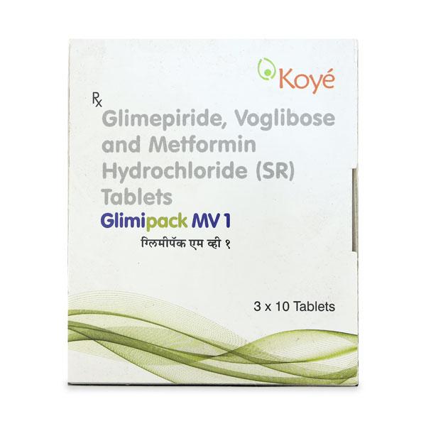 Glimipack MV 1/0.2/500mg Tablet 10'S