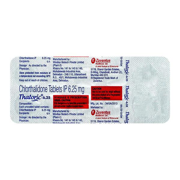 Thaloric 6.25mg Tablet 10'S