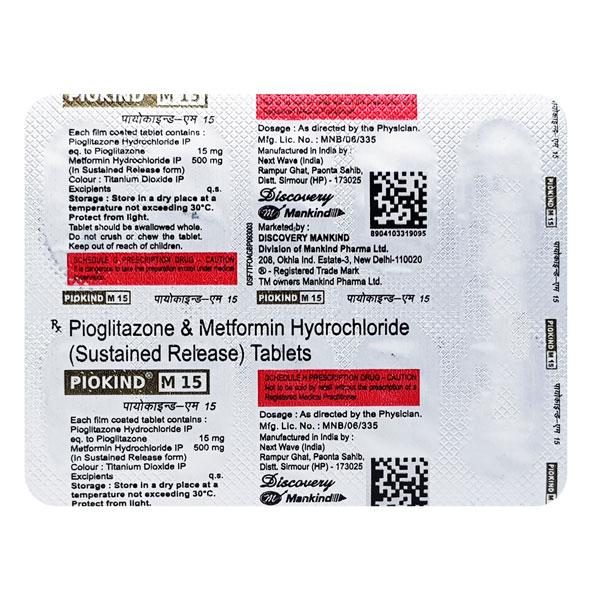 Piokind M 15mg Tablet 10'S
