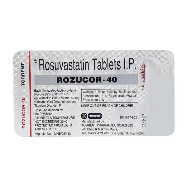 Rozucor 40mg Tablet 10'S