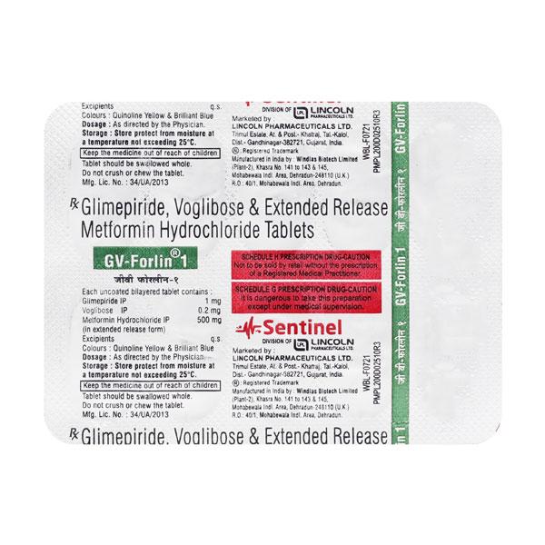GV Forlin 1/500/0.2mg Tablet 10'S