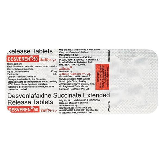 Desveren 50mg Tablet 10'S