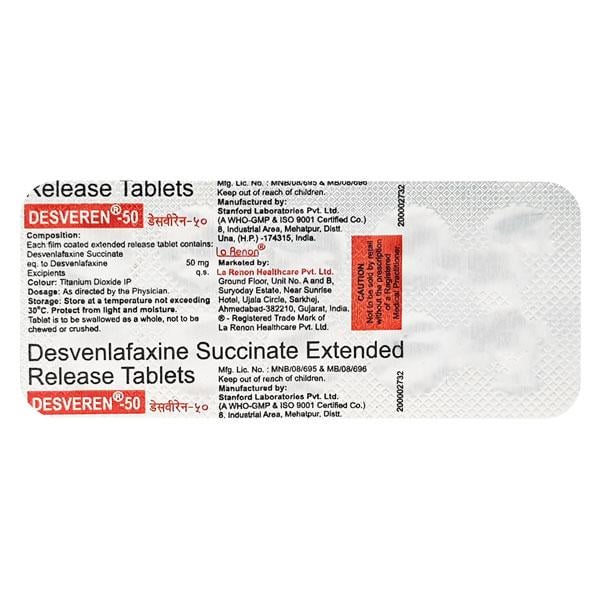 Desveren 50mg Tablet 10'S