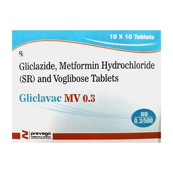 GLICLAVAC MV 0.3 Tablet 10's