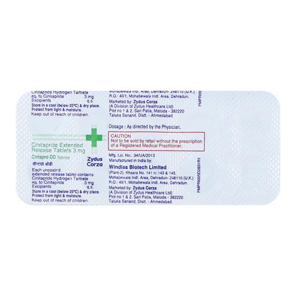 Cintapro OD 3mg Tablet 10'S