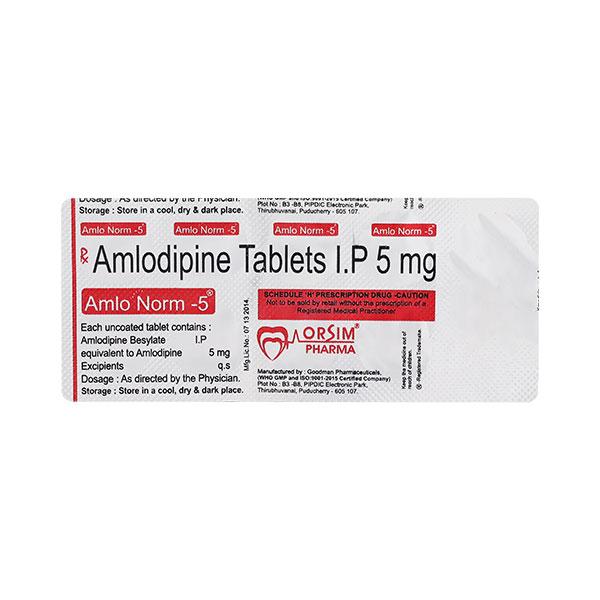 AMLONORM 5mg Tablet 10's