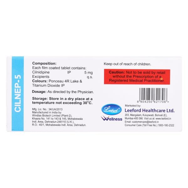 CILNEP 5 Tablet 10's