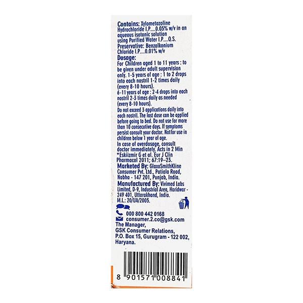 Otrivin Paediatric Nasal Drops 10ml