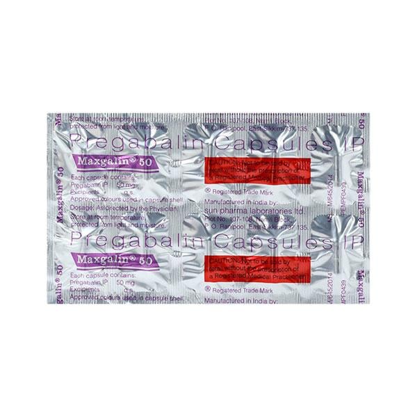 Maxgalin 50mg Capsule 10'S