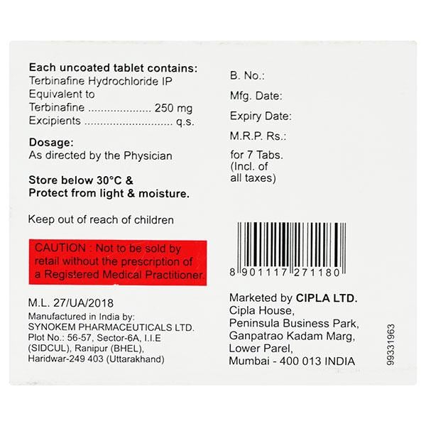 TERCAN 250 Tablet 7's