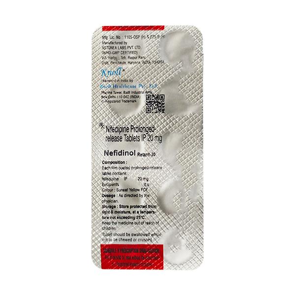 NEFIDINOL RETARD 20 Tablet 10's
