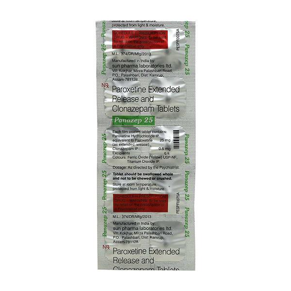 Panazep 25mg Tablet 10'S - Global Surgicals