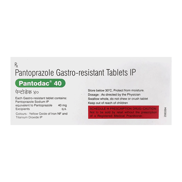 Pantodac 40mg Tablet 15's - Global Surgicals