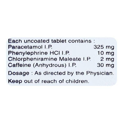 PARAMOL C COLD Tablet 10's - Global Surgicals