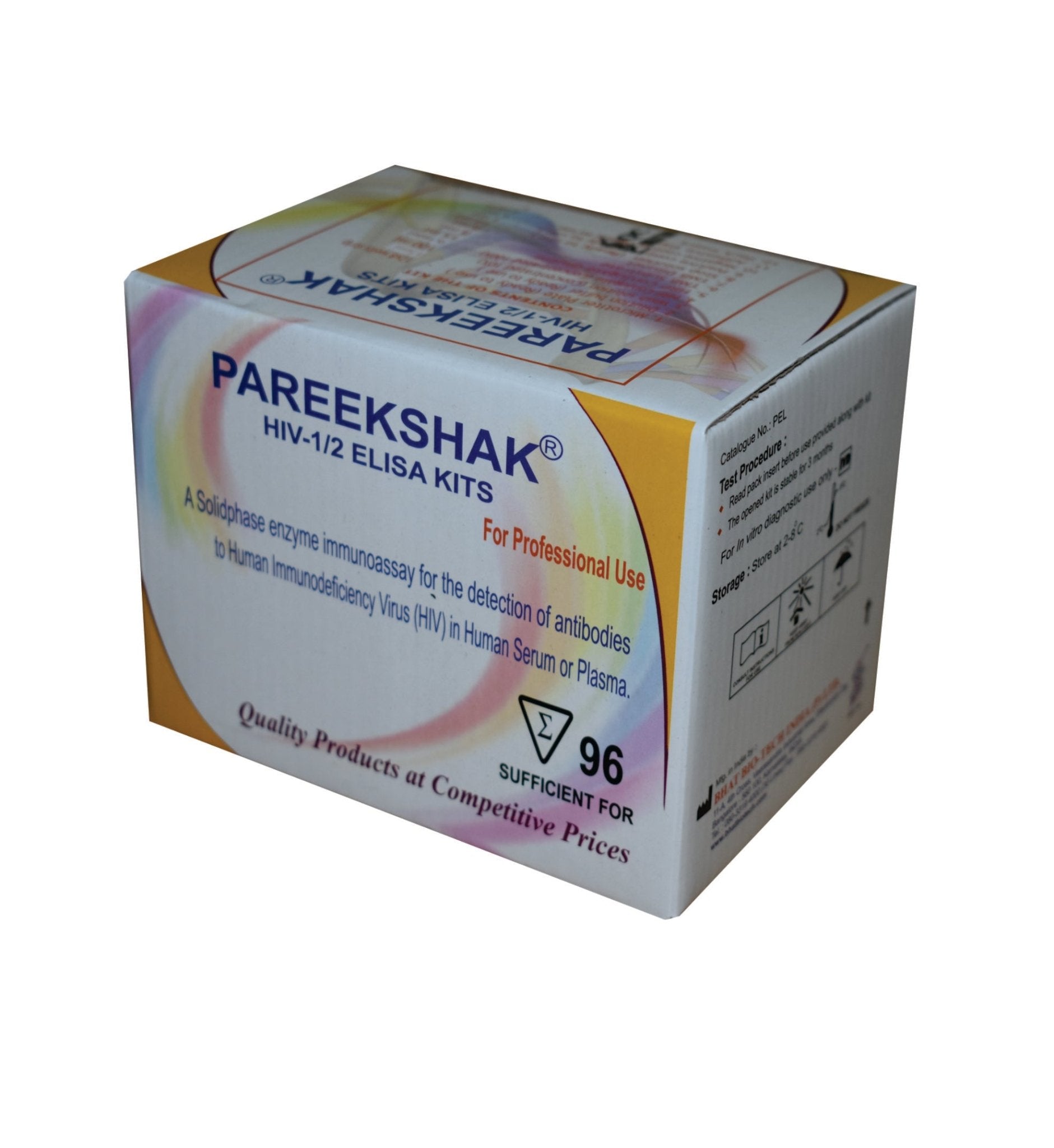 Pareekshak HIV - 1/2 - 3rd GN Elisa Kit - Global Surgicals