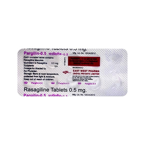 Pargilin 0.5mg Tablet 10'S - Global Surgicals