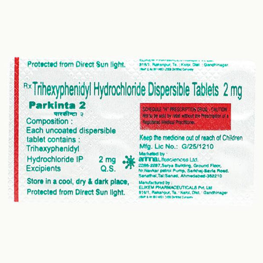 Parkinta 2mg Tablet 10'S - Global Surgicals