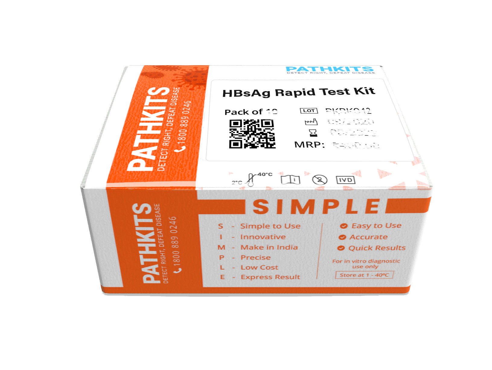Pathkits Simple HBsAG Rapid Card - Global Surgicals