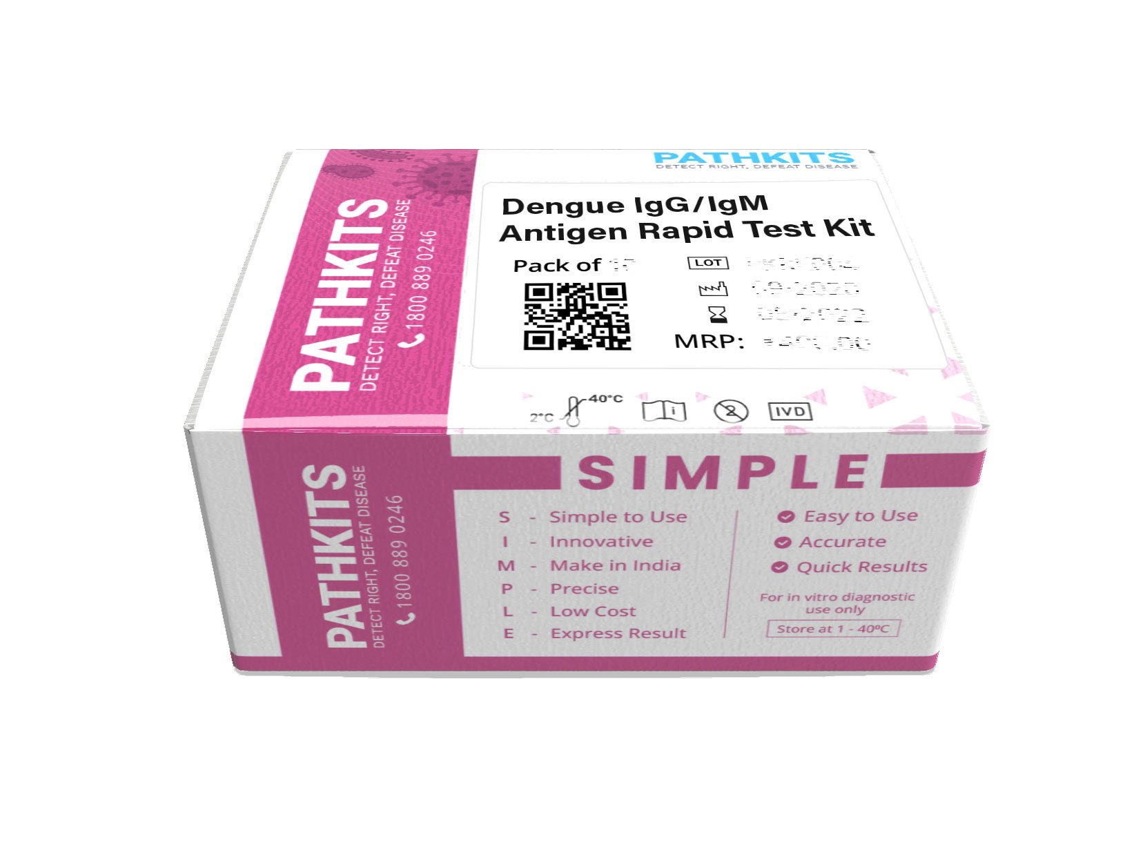 Pathkits Simple IgG/IgM Dengue Rapid Card - Global Surgicals
