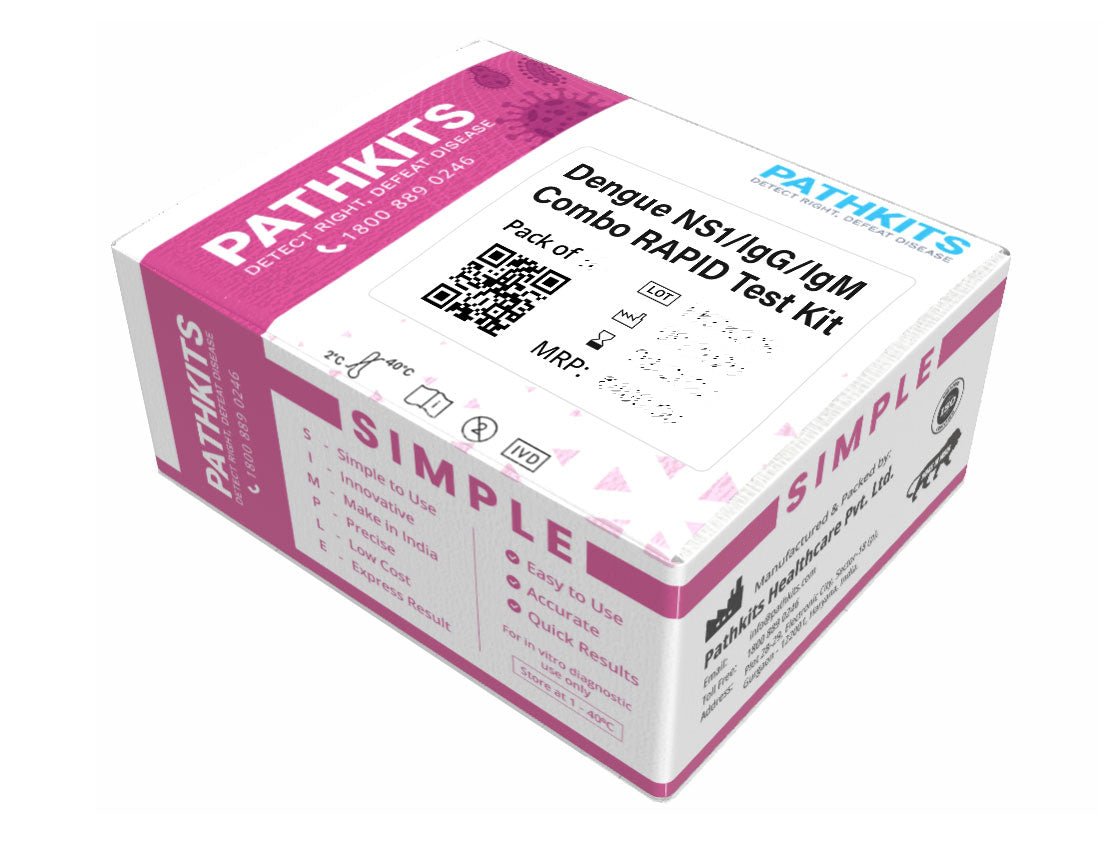 Pathkits Simple IgG/IgM+NS1 Dengue Rapid Card - Global Surgicals
