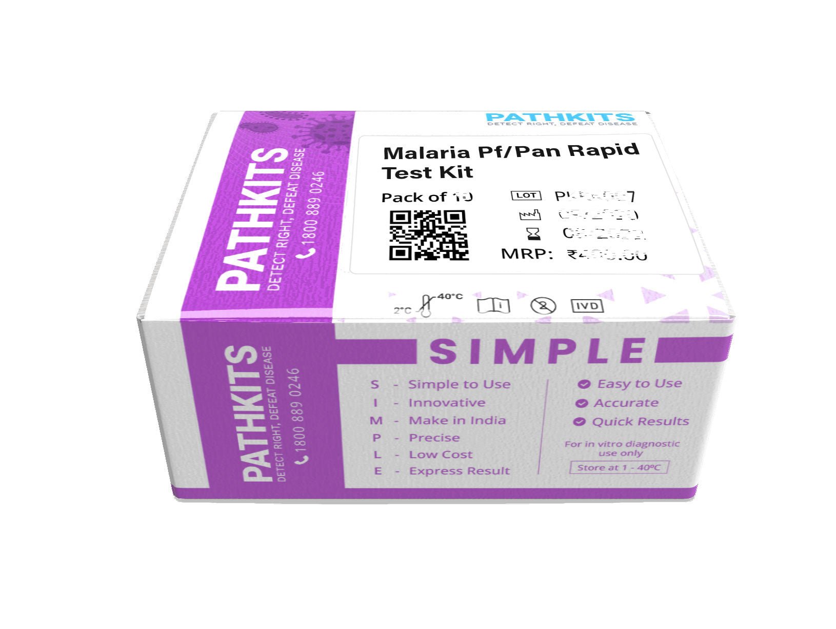 Pathkits Simple Pf/Pan Malaria Rapid Card - Global Surgicals
