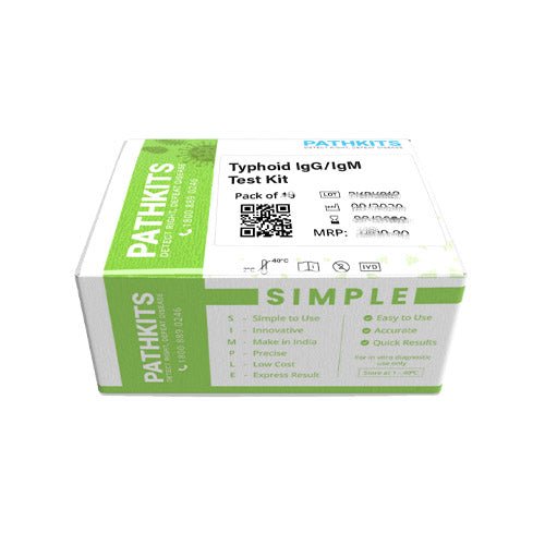 Pathkits Simple Typhoid IgG/IgM Test Kit - Global Surgicals