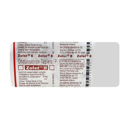 Zofer 8mg Tablet 10'S