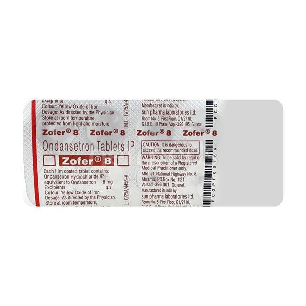 Zofer 8mg Tablet 10'S
