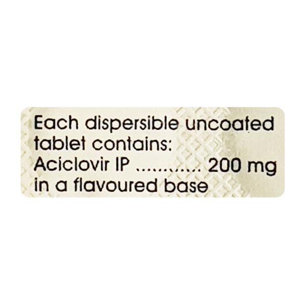 Acivir DT 200mg Tablet 10'S