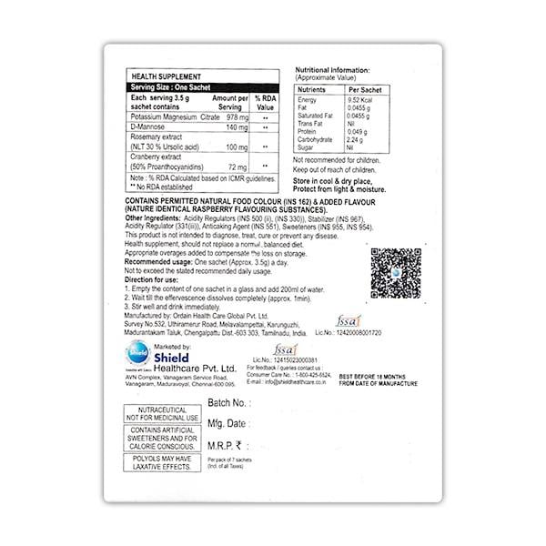 UTI FLUSH 3.5gm Sachet 7's