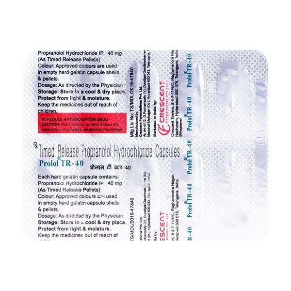 Prolol TR 40mg Capsule 10'S
