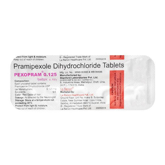 Pexopram 0.125mg Tablet 10'S - Global Surgicals