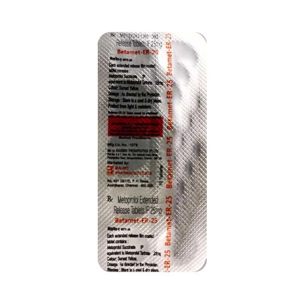 Betamet Er 25Mg Tablet 10's