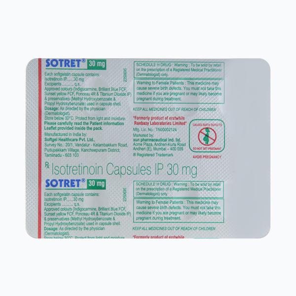 Sotret 30mg Capsule 10'S
