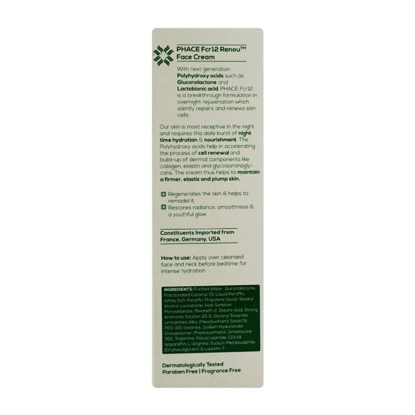 PHACE FCR12 RENOU FACE Cream 40gm - Global Surgicals
