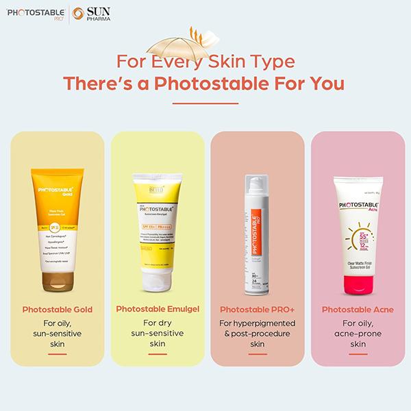 PHOTOSTABLE PRO+ SPF 80+ PA++++ HYDRAGEL Sunscreen 50gm - Global Surgicals