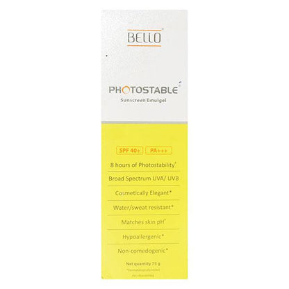 Photostable SPF 40 + PA +++ Sunscreen Emulgel 75gm - Global Surgicals