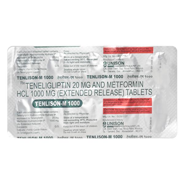 Tenlison M 1000mg Tablet 10'S